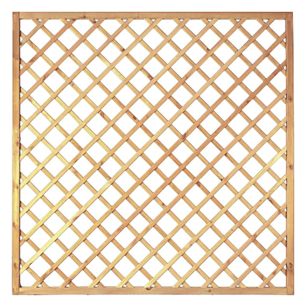 Bild Diagonal-Rankzaun 180x180cm MW10x10cm Leisten 12x30mm, genagelt Rahmen 45/45mm k - n.a.-0