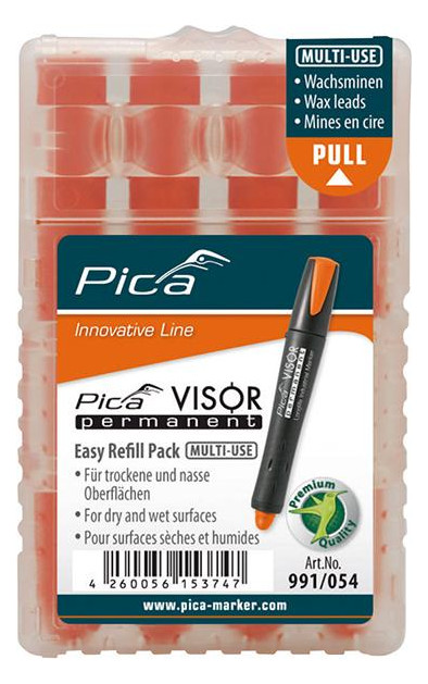 Bild Minen-Set für Permanentmarker VISOR Indu strial orange Pica-0