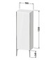 Duravit Halbhochschrank XViu 50x36x133cm, champagner matt, Tür rechts, Eiche natur