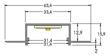 Profil n.Konf ws IP00 100x63,4x15,9mm nur Konfektionierung Ersatzteil Zubehör