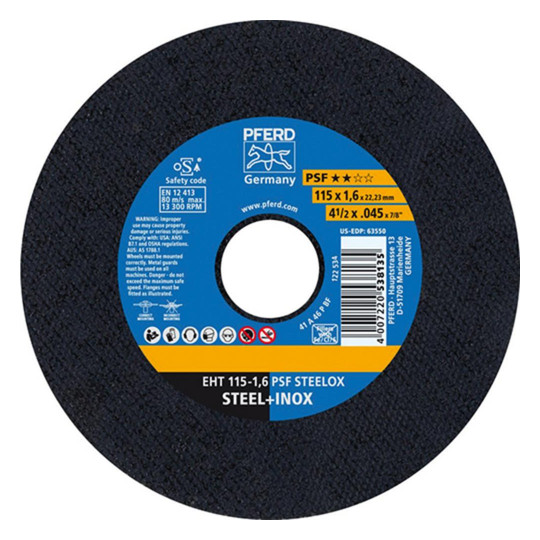 PFERD-Trennscheiben PSF STEELOX - 115x1,6mm, gerade