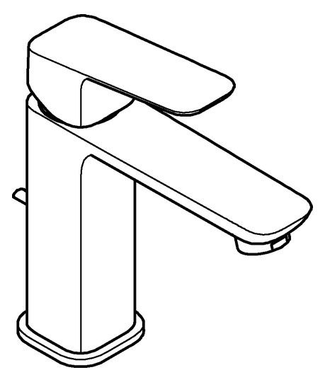 GROHE Waschtisch-Einhebelmischer Cubeo 1/2", M-Size, mit Zugstangen-Ablaufgarnitur, chrom