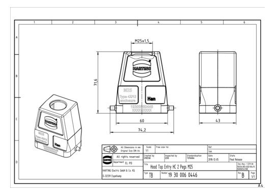 HART Tüllengehäuse M25       19300060446 