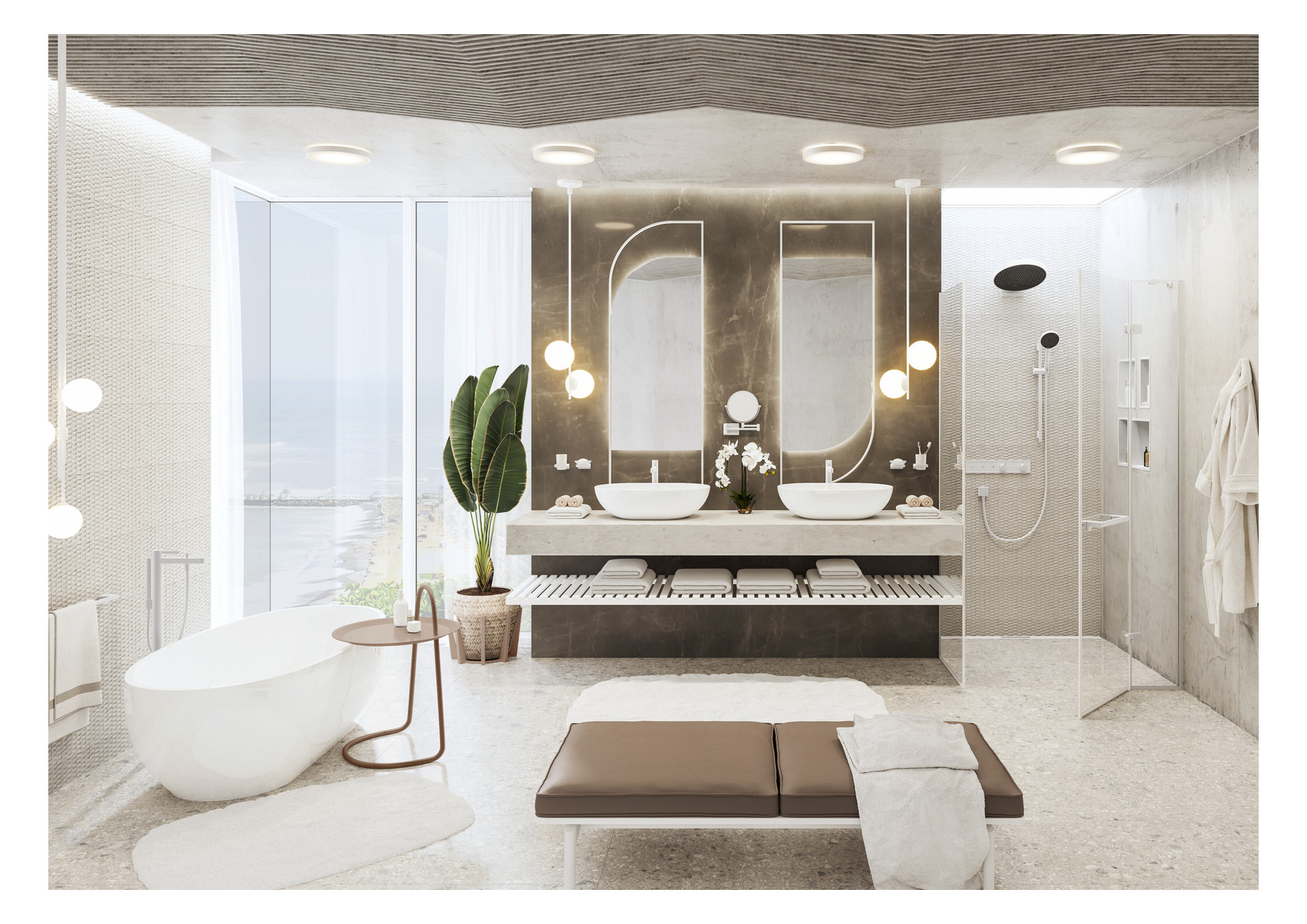 hansgrohe Badetuchhalter AddStoris Länge 648mm, Wandmontage, Metall, mattweiß