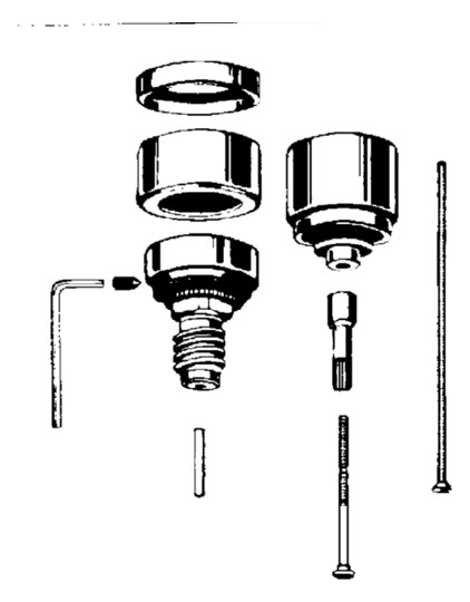 GROHE Verläng.-set Automatic 2000 47172 Griff ohne Spartaste 1/2" 27,5mm chrom
