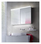 EMCO Aufputz-Lichtspiegelschrank pure LED 1200 x 728 mm, Aluminium, 3 Türen