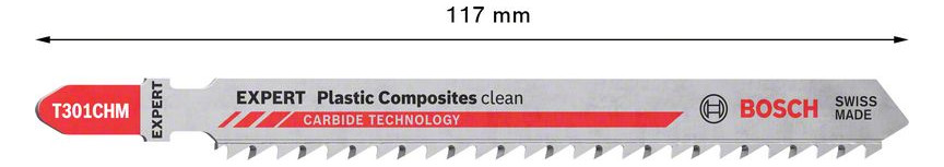 Bild Stichsägeblatt EXPERT T 301 CHM Bosch VE à 3 Stück Plastic Composites Clean-2