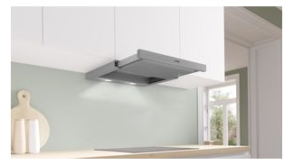 Dunstabzugshaube Flschirm 600mm si B LED 67dB 389cbm/h Ø120-150mm 3st Abl/Uml