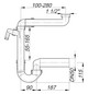 Dallmer Raumspar-Siphon 121 1 1/2" x DN 40/50, 1 Waschgeräte-Anschluss
