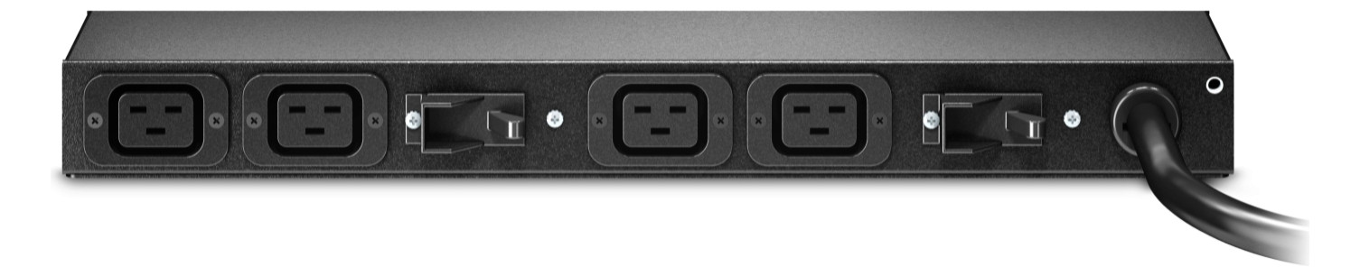 Rack-Stromverteilung 1HE 4xC19 240V Mit Sicherung Schaltbar