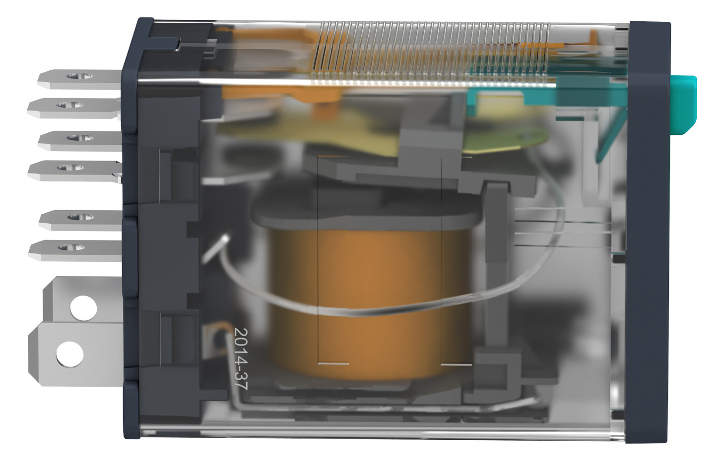 Schaltrelais 2W IP40 21x27x53mm Steckanschl