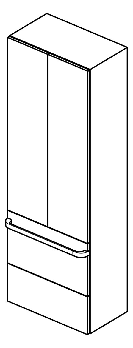 IS Tür TONIC II, f.Hochschrank, 600mm, Pinie hell Dekor