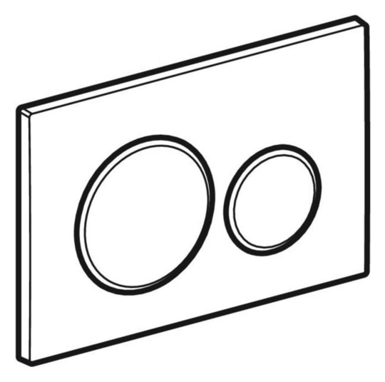 Geberit Betätigungsplatte Sigma 20 Platte/Taste weiß, Ring verchromt, für 2-Mengen-Spülung