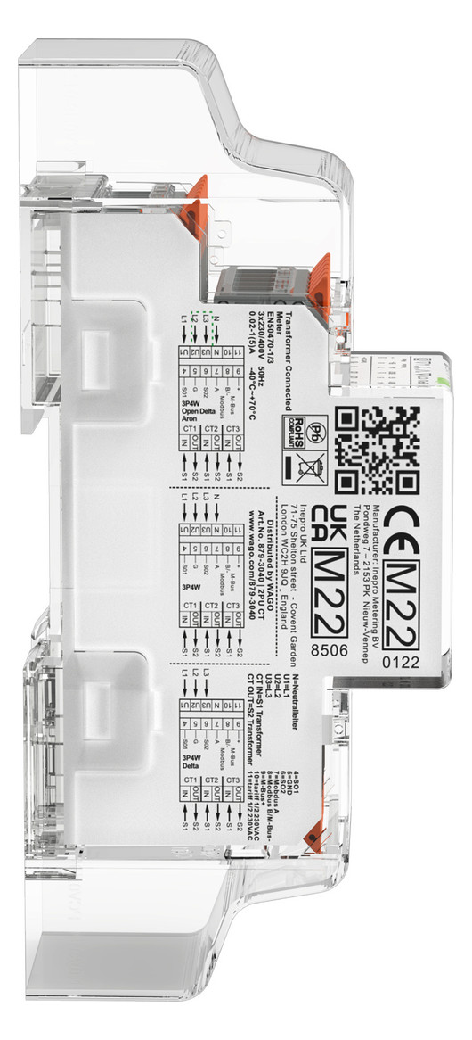 Messwandlerzähler 6A elektr digi B 1A S0 M-Bus 184-276V/N-L 320-480V/L-L Eintarif