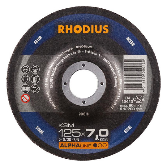 RHODIUS-Schruppscheibe für Stahl KSM - 125x7,0mm