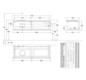 V&B Waschtischunterschrank Legato 140x38x50cm, Waschtisch links, mit LED-Beleuchtung, Stone Oak