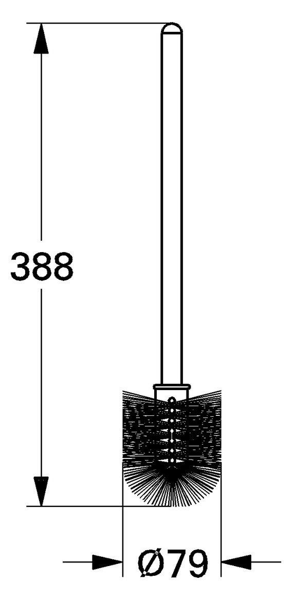 GROHE Ersatzbürste 40206 für Toilettenbürstengarnitur silk meta
