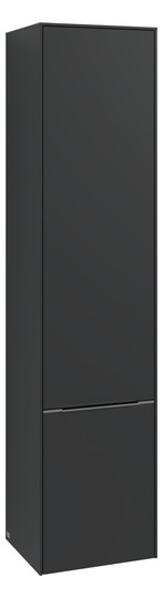 V&B Hochschrank Subway 3.0 40x171x36,2cm, Schanier rechts/Griff Volcano black, cashmere grey