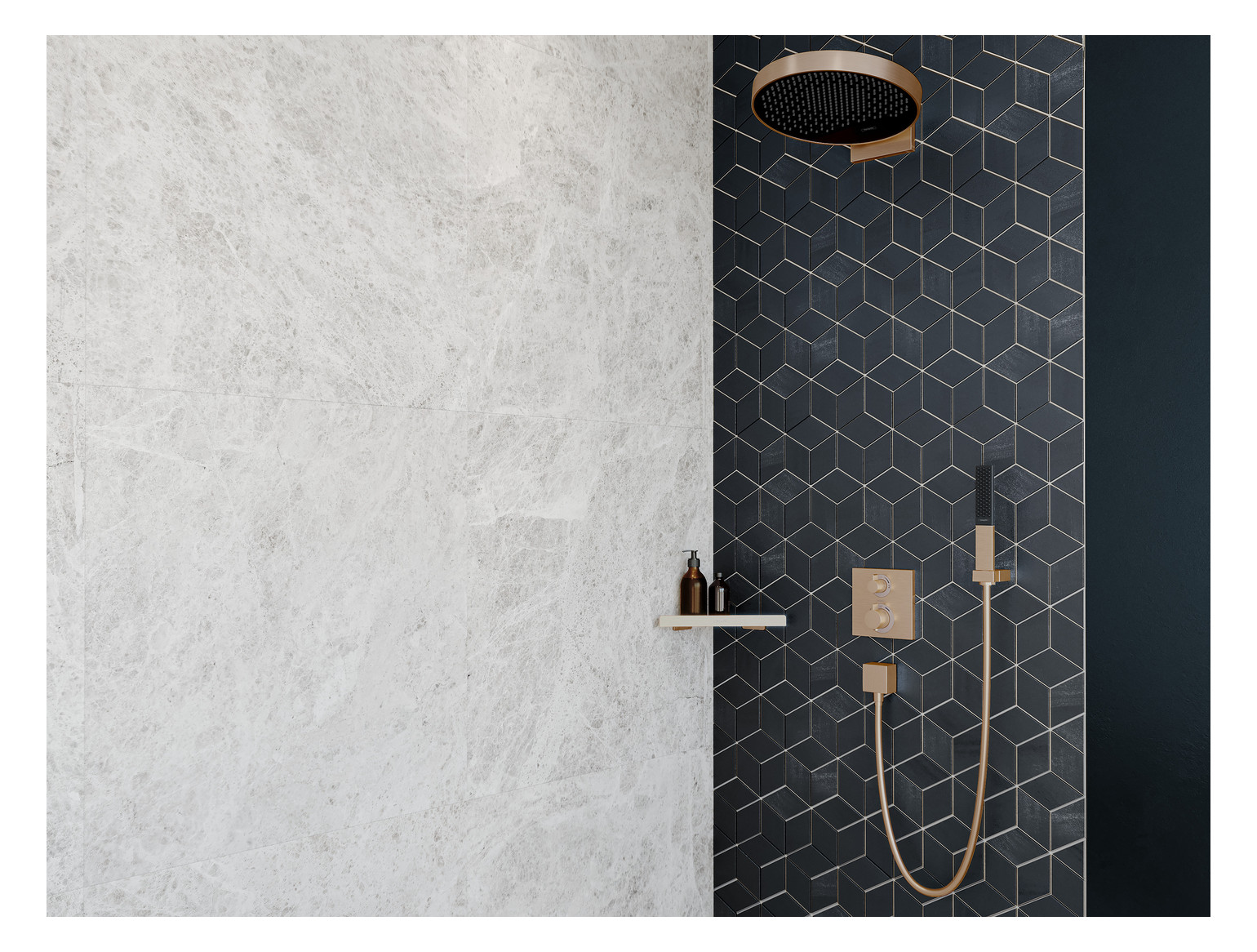 hansgrohe Seifenkorb AddStoris Wandmontage, Metall, brushed bronze