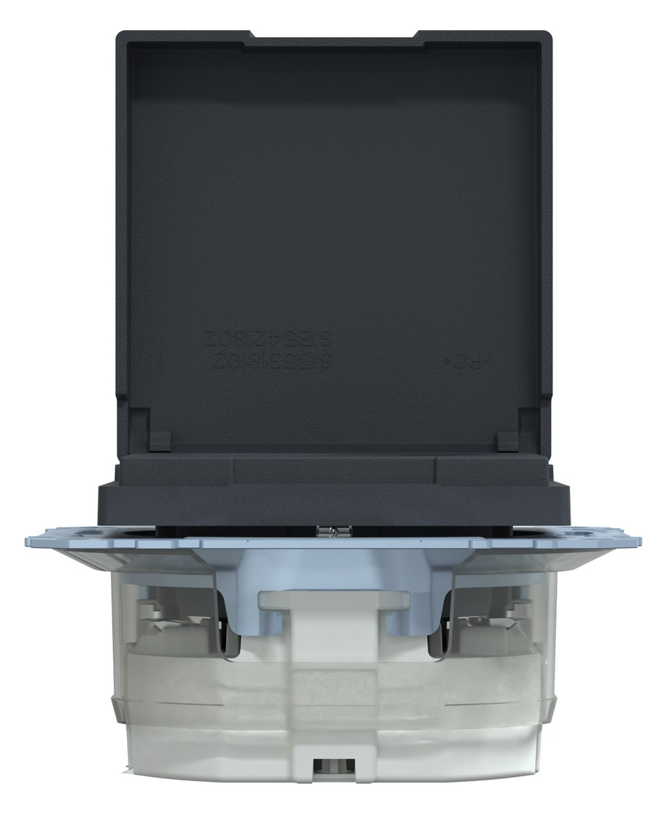 Steckdose 1f anth mt System M UP m.BS Klappd Mit erhöhtem Berührungsschutz