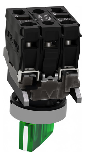 Wahlschalter 2stuf rast t Knebel Ø22,5mm IP66 1S Schaltfunktion verrastend 1Ö