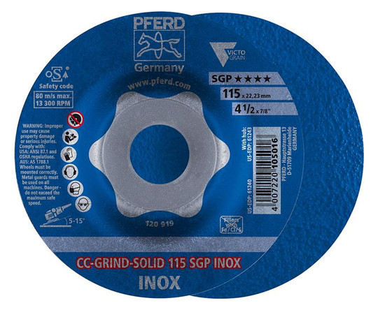 PFERD-Schleifscheibe CC-Grind-Solid SGP INOX - 180mm
