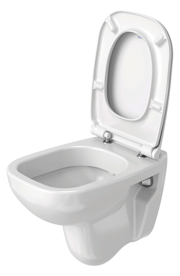 Duravit WC-Sitz D-Code mit Absenkautomatik, Scharniere Kunststoff, weiß