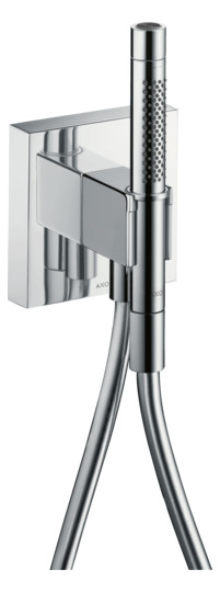 hansgrohe Portereinheit Axor Starck Organic mit Stabhandbrause 2jet, Brauseschlauch, 120x120mm, chrom