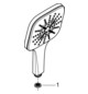 GROHE Handbrause Rainshower SmartActive130 Cube 3 Strahlarten, mit Durchflusskonstanthalter, warm sunset