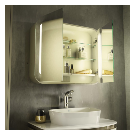 Ideal-Standard Waschtisch-Einhebelmischer Melange verlängerter Sockel, ohne Ablaufgarnitur, verchromt