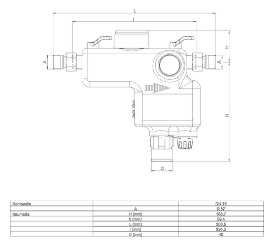 SYR FüllCombi BA 6628 Plus DN 20, mit Wasserzähler