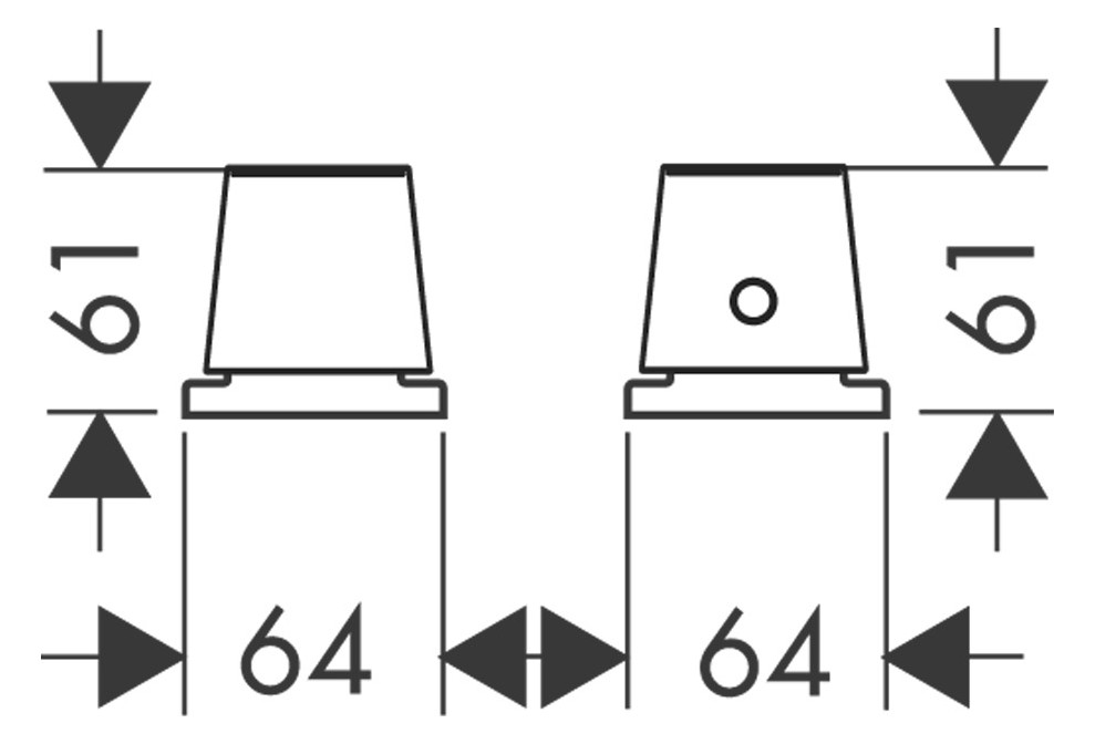 hansgrohe Fertigmontageset Axor Starck Organic 2-Loch-Wannenrandarmatur, mit Thermostat, chrom