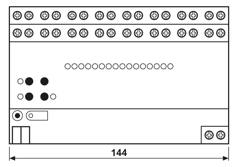 Jalousieaktor KNX REG 8f 6A Handbedien Vor Ort-/Handbedienung