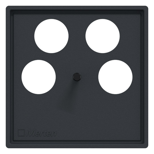 Zentralplatte Sat/TV/Radi System M anth Schraubbef 4f