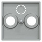 Zentralplatte Sat/TV/Radi System M alu Schraubbef 3f