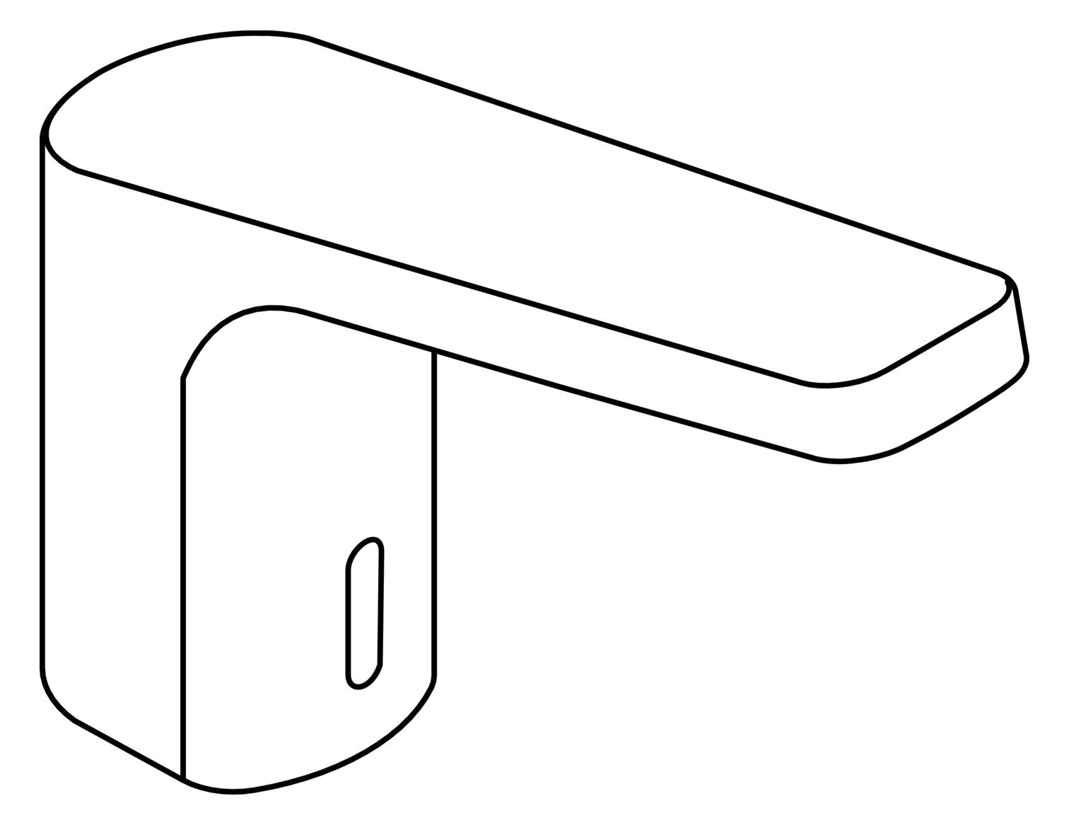 HEWI Infrarot-Waschtisch-Armatur SENSORIC AQ 950 kubisch, Batteriebetrieb, verchromt