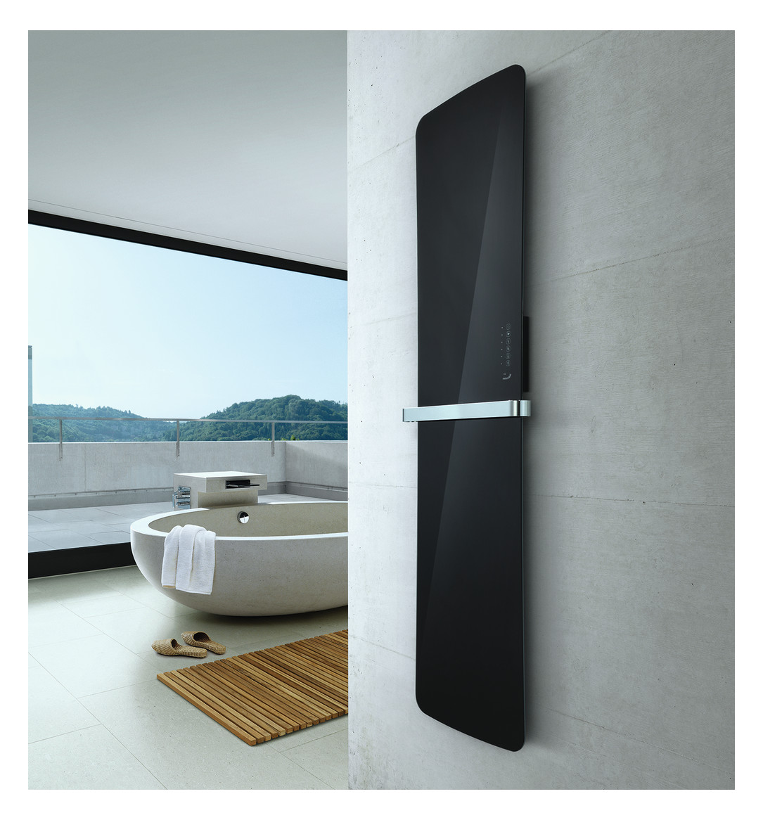 Zehnder Design-Elektroheizkörper Folio Glass FZW/FZB/FZM-180-052/D 1796 x 540 mm, Spiegel