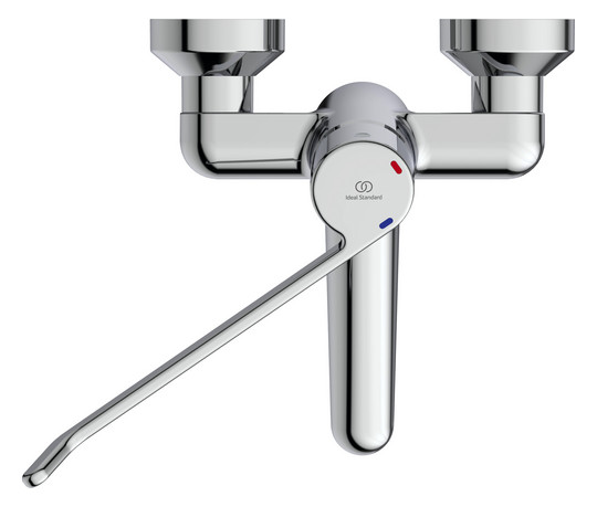 Ideal-Standard Wand-Waschtischsicherheits-Einhebelmischer CeraPlus Ausladung 150 mm, AP, absperrbare S-Anschlüsse, verchromt