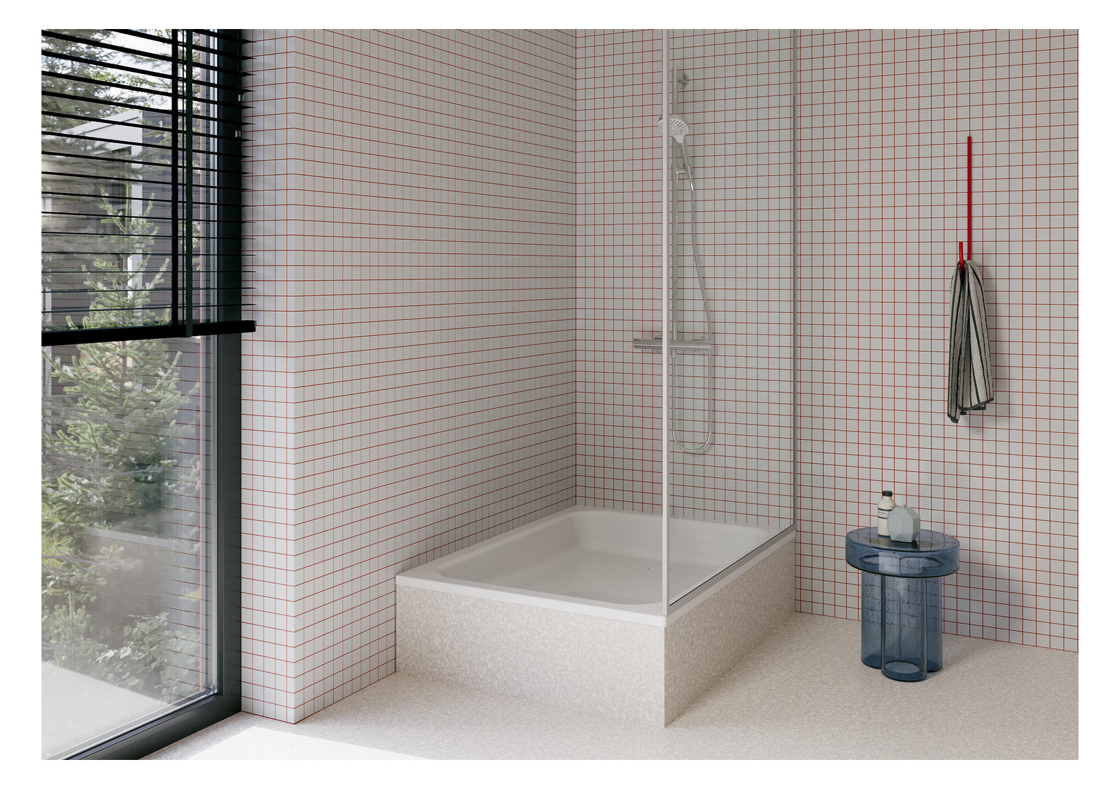 Duschwanne BetteQuinta 100x90x15cm, capri