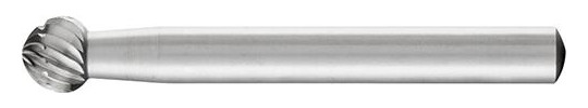 PFERD-HSS-Frässtift Kugelform F - 8x7mm, Z1, Schaft 6mm
