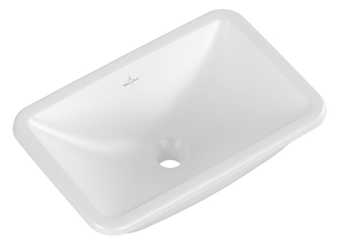 V&B Unterbauwaschbecken Loop & Friends ohne Hahnlochbank, mit Überlauf, 51 x 34 cm, stone white C-plus