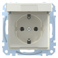 Steckdose 1f polws glz System M UP Klappd IP20