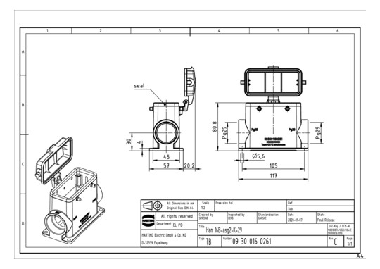 HART Sockelgehäuse           09300160261 