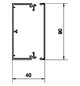 Leitungsführungskanal Kst 40x90x2000mm ver-ws LF-K unbeh 2400qmm RAL9016