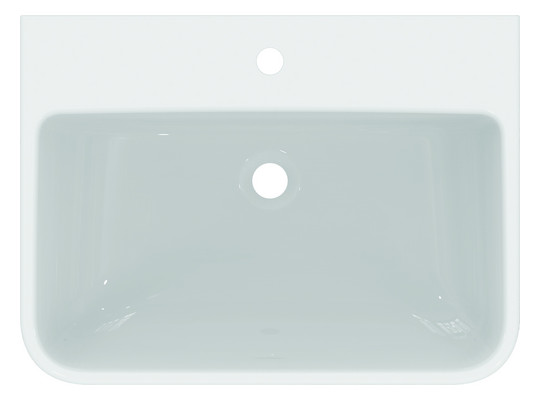 Ideal-Standard Waschtisch i.life B 65x48x18cm, mit Hahnloch, weiß antibakteriell Smart Guard
