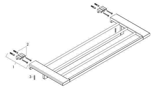hansgrohe Handtuchablage AddStoris Länge 648mm, mit Handtuchhalter, Wandmontage, Metall, chrom