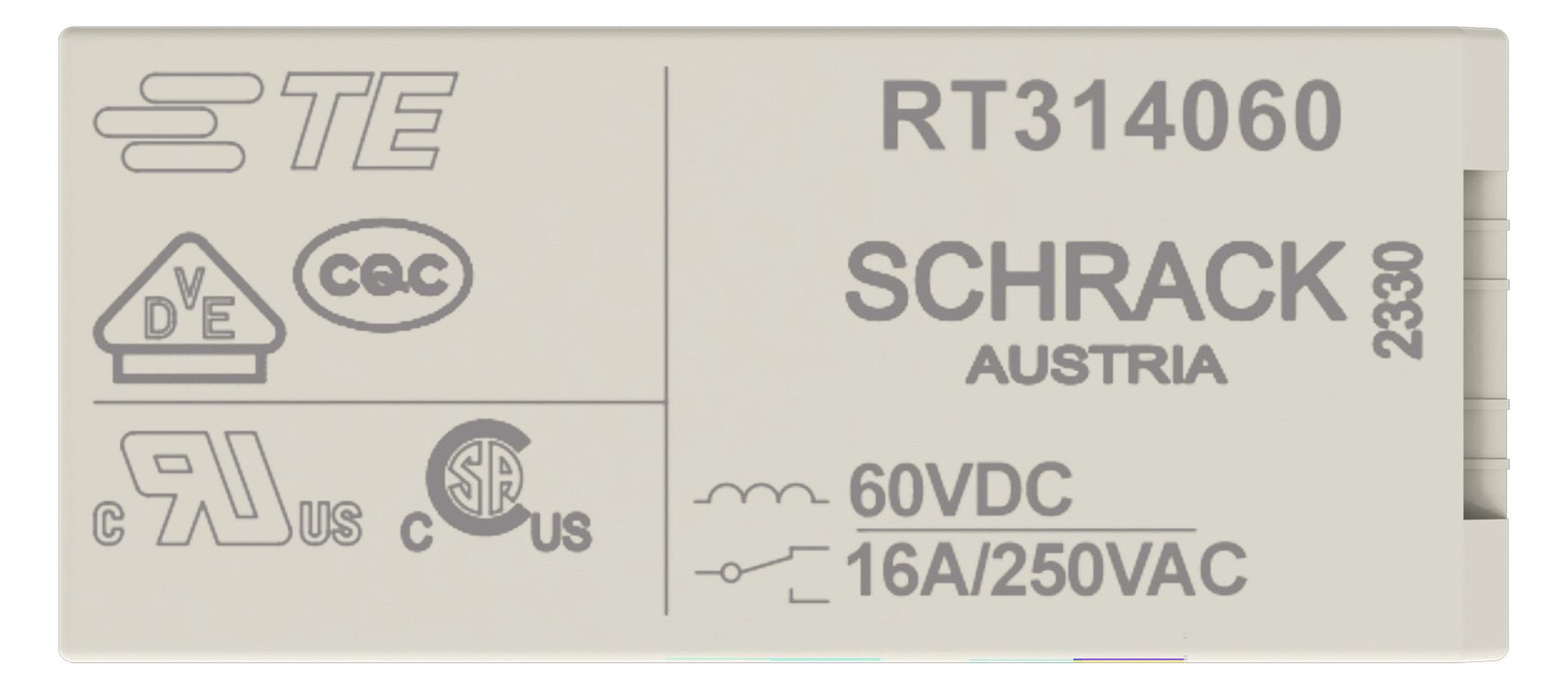Schaltrelais Serie 788 1W IP40 LP 12,7x15,7x29mm