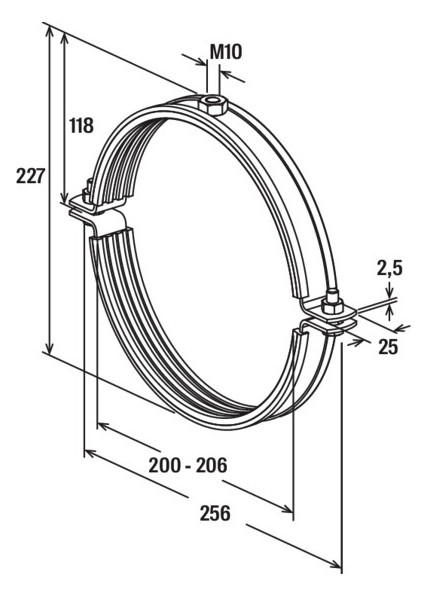 Bild Rohrschelle FRS200-206M10 fischer fische r-3