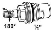 Bild Keramik-Oberteil 180°-Verschluss 1/2"" - KIRCHHOFF-1