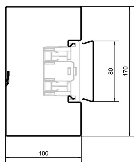 Geräteeinbaukanal ST 170x100mm vz GEB-K 11270qmm 2000mm